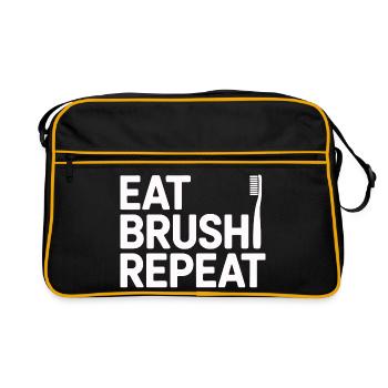 Conception de la santé bucco-dentaire du cabinet dentaire - Sac Retro - noir/or - Devant