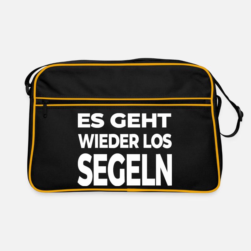 Segeln - Retro Tasche - Schwarz/Gold