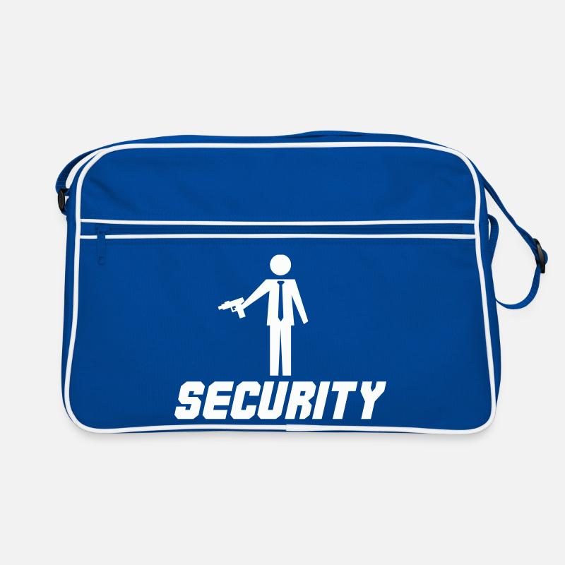Security mit Waffe Retro Tasche