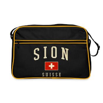 Sion Suisse Emblem Vintage - Retro Bag - black/gold - Front