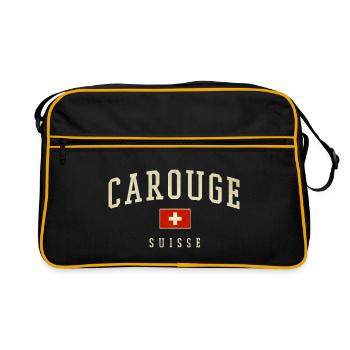 Carouge Suisse Vintage Logo - Retro Tasche - Schwarz/Gold - Vorne