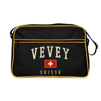Vevey – Swiss identity from the canton of Vaud - Retro Bag - black/gold - Front