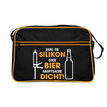 Silicone ou bière – l’essentiel est qu’elle soit serrée - Sac Retro - noir/or - Devant