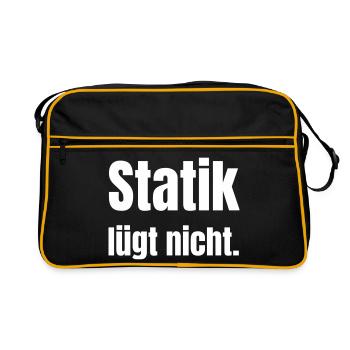 Statics does not lie. - Retro Bag - black/gold - Front