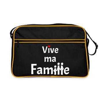 LANG LEBE MEINE FAMILIE! - Retro Tasche - Schwarz/Gold - Vorne