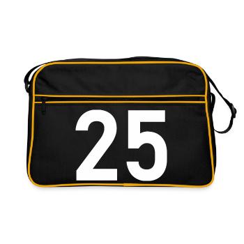 25. 25 ANS. 25e ANNIVERSAIRE. ANNIVERSAIRE 25 ANS. - Sac Retro - noir/or - Devant