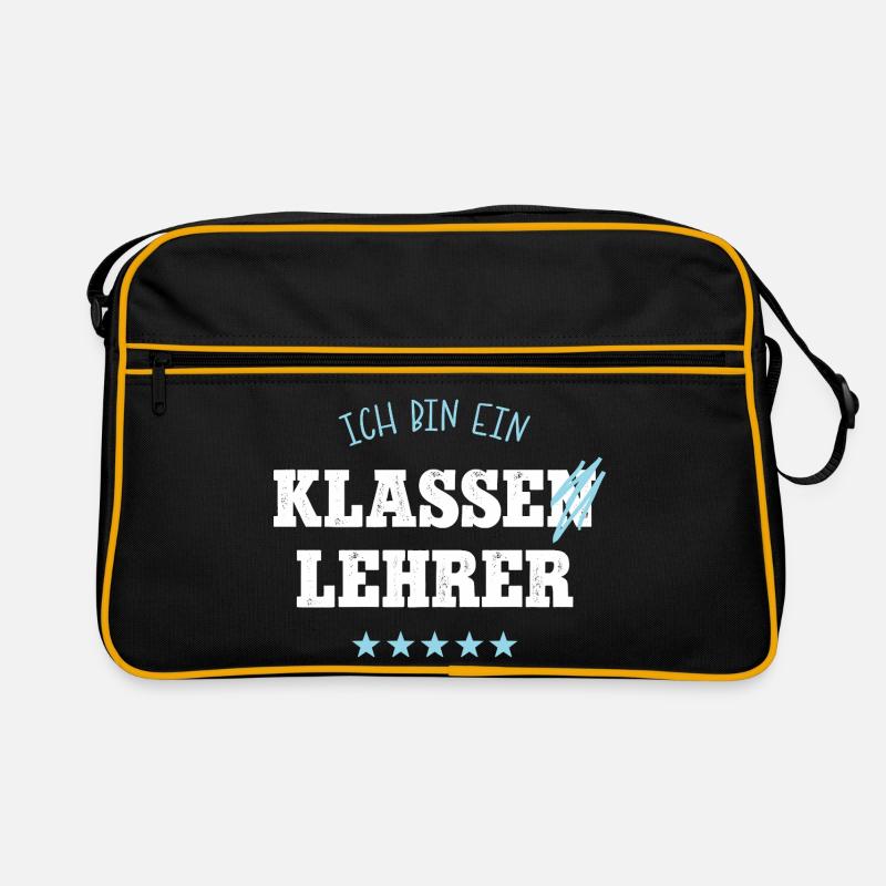 Klassenlehrer Schule Spruch Abschied Bester Lehrer Retro Tasche