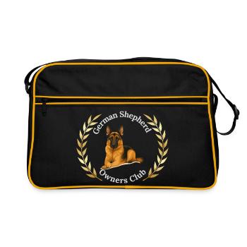 German Shepherd Owners Club Logo - Retro Bag - black/gold - Front