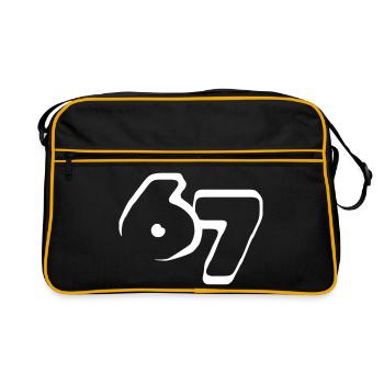 67 "six seven" drawn - Retro Tasche - Schwarz/Gold - Vorne