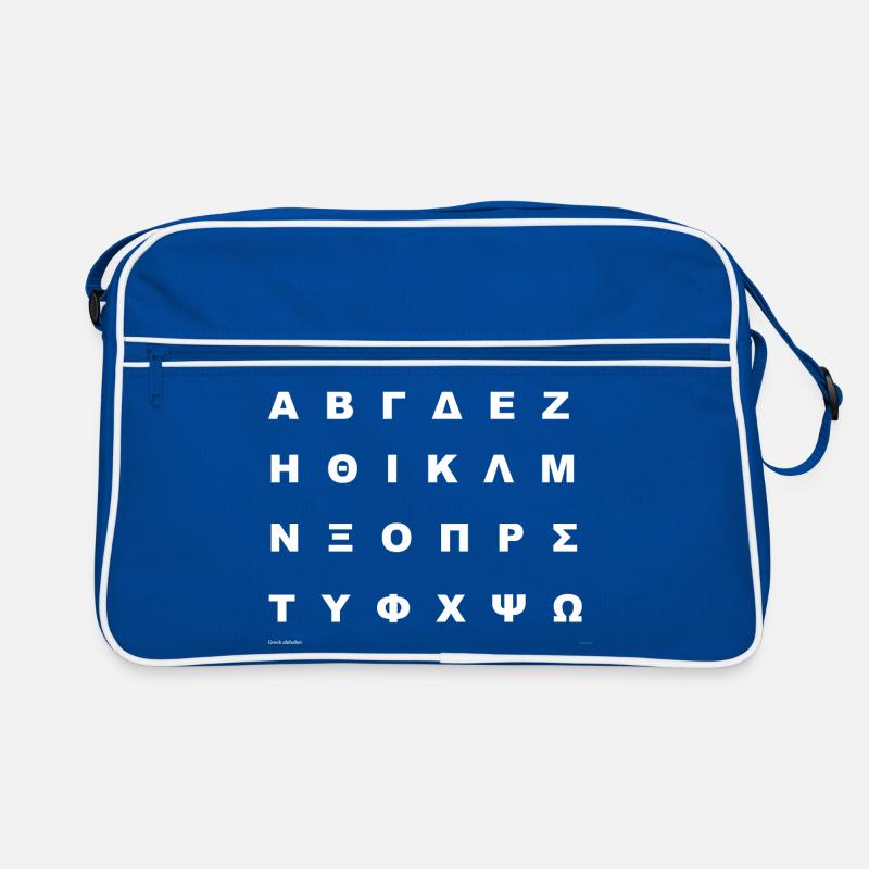 Greek Alphabet (white) Retro Bag