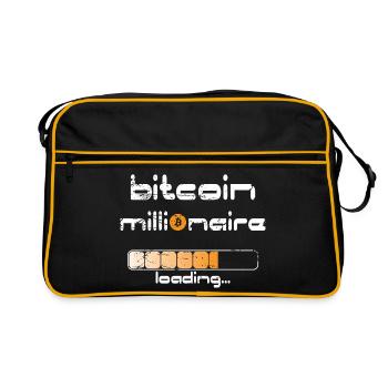 Satoshi Nakamoto Bitcoin Crypto Inventeur - Sac Retro - noir/or - Devant