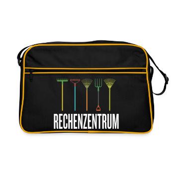 Leiter vom Rechenzentrum Gärtner Gärtnerin Garten - Retro Tasche - Schwarz/Gold - Vorne