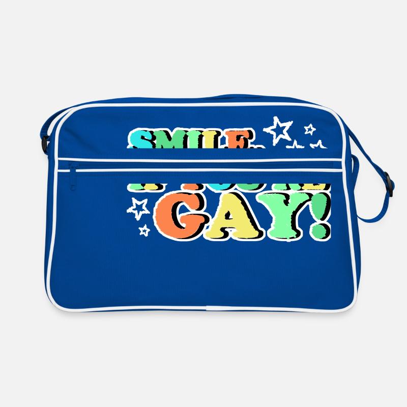LÄCHLE WENN DU SCHWUL BIST Retro Tasche