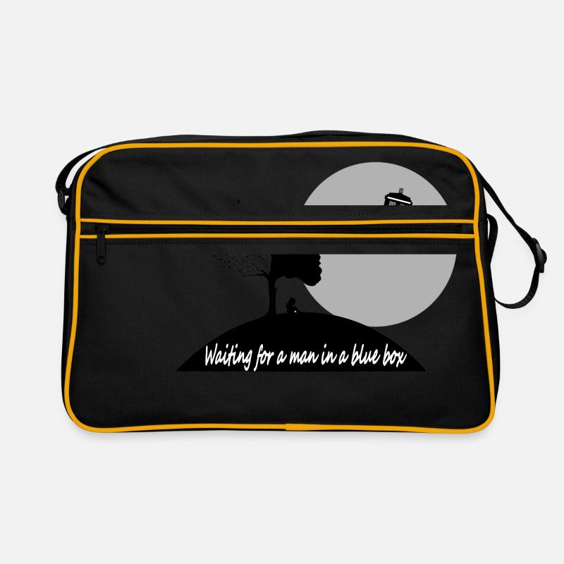 WAITING FOR A MAN IN A BLUE BOX Retro Tasche