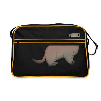 Murmeltier - Retro Tasche - Schwarz/Gold - Vorne