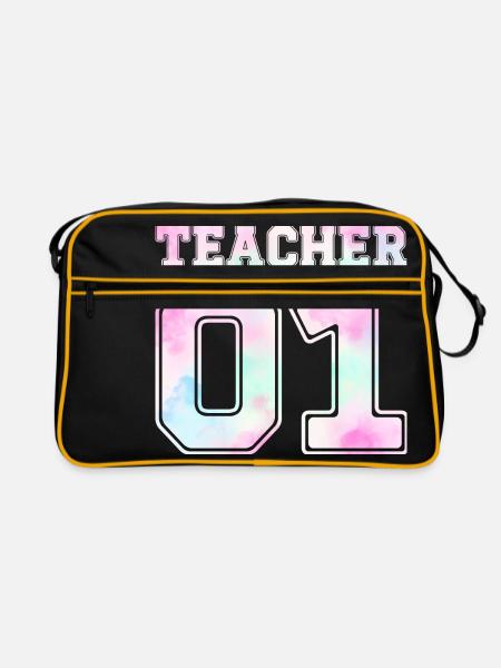 Teacher 01 - Retro Tasche - Schwarz/Gold - Vorne