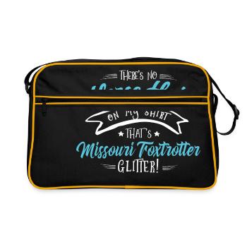 Foxtrotter Horse shirt-Glitter - Retro Tasche - Schwarz/Gold - Vorne
