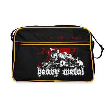 métal lourd - Sac Retro - noir/or - Devant