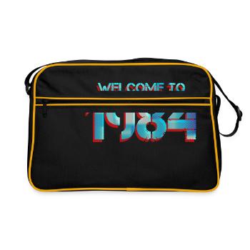 1984 DÉTRUIRE - Sac Retro - noir/or - Devant
