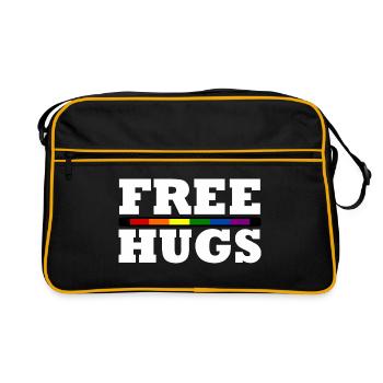Free Hugs - Sac Retro - noir/or - Devant