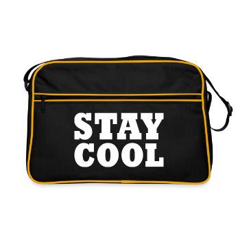 Stay cool - Retro Bag - black/gold - Front