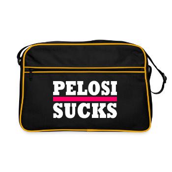 Nancy pelosi sucks - Sac Retro - noir/or - Devant