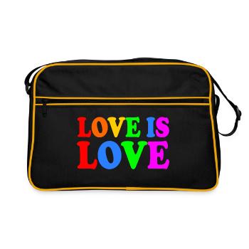 Love is love - Sac Retro - noir/or - Devant