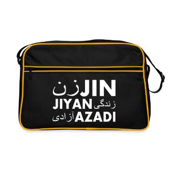 jin jiyan azadi women life freedom - Sac Retro - noir/or - Devant