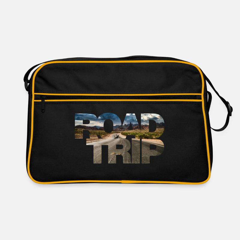 Road Trip - Retro Tasche - Schwarz/Gold