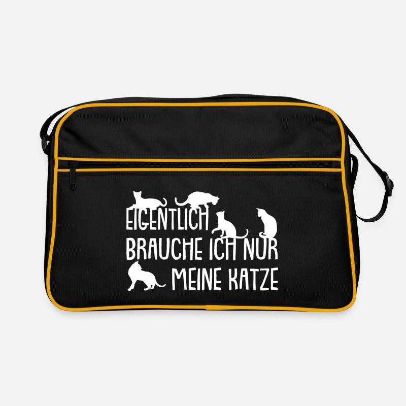 Ich brauche meine Katze Retro Tasche