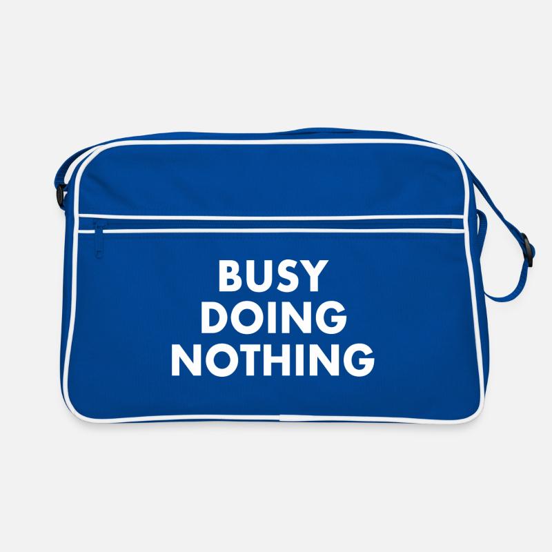 busy doing nothing Retro Tasche