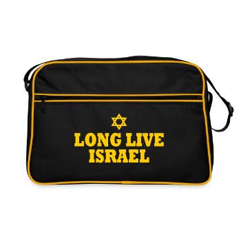 Long live israel - Retro Bag - black/gold - Front