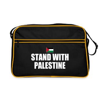 I stand with palestine - Sac Retro - noir/or - Devant
