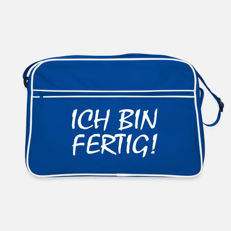 Ich bin fertig Retro Tasche
