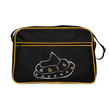La merde arrive 1 - Sac Retro - noir/or - Devant