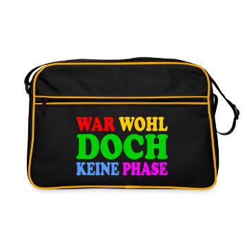 war wohl doch keine phase - Retro Tasche - Schwarz/Gold - Vorne