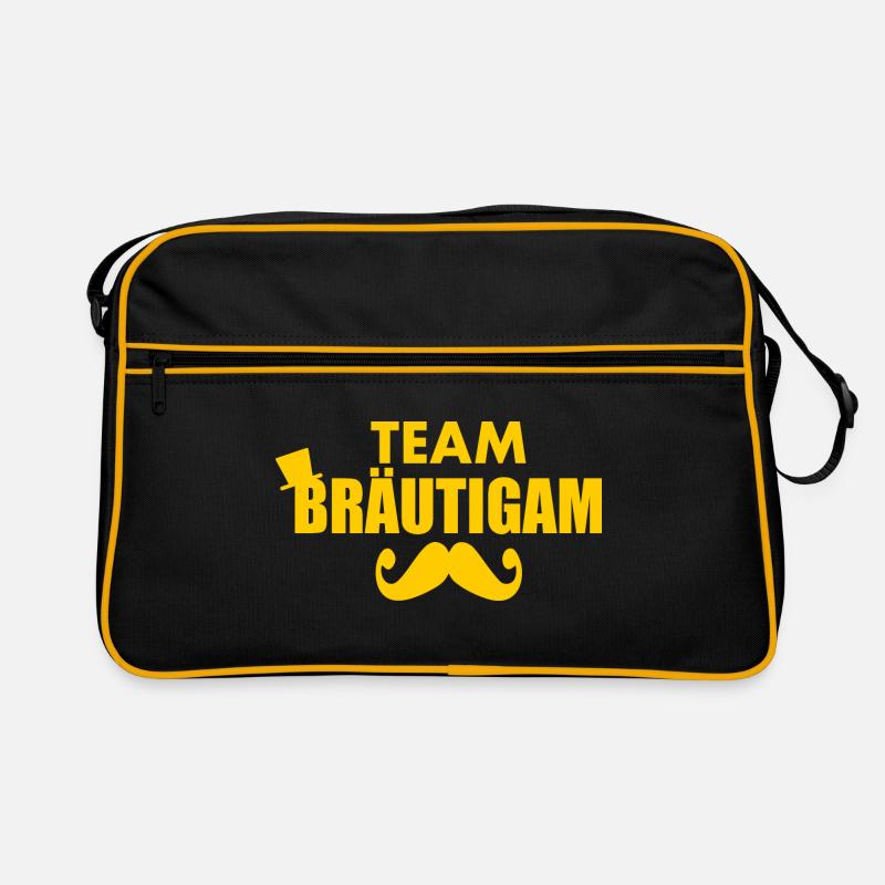 Team bräutigam - Retro Tasche - Schwarz/Gold