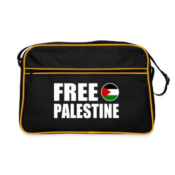 Free palestine - Sac Retro - noir/or - Devant
