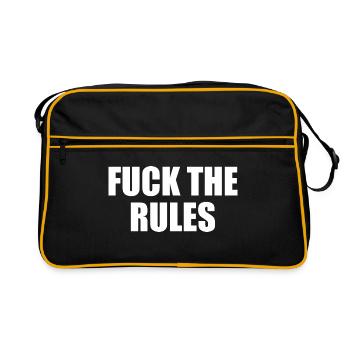 Fuck the rules - Retro Tasche - Schwarz/Gold - Vorne