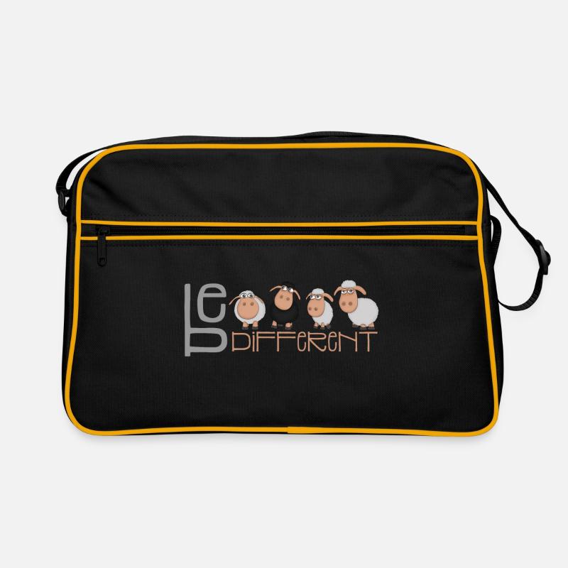 Kleine Be different Schafe - Einzigartig & anders Retro Tasche
