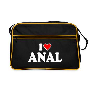 I love anal - Sac Retro - noir/or - Devant