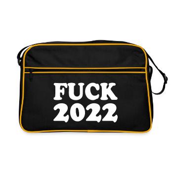 Fuck 2022 - Retro Tasche - Schwarz/Gold - Vorne