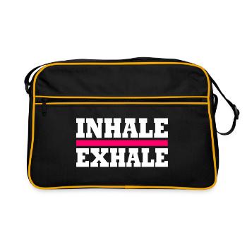 Inhale exhale - Retro Bag - black/gold - Front