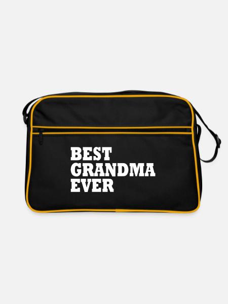 Best grandma ever - Retro Bag - black/gold - Front
