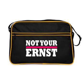 Not your ernst - Retro Tasche - Schwarz/Gold - Vorne
