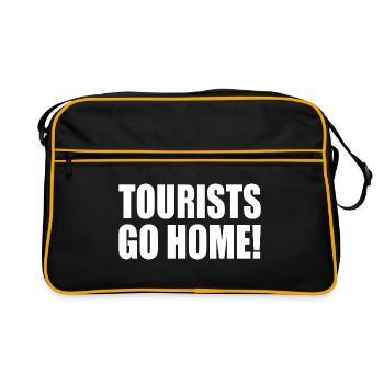tourists go home - Sac Retro - noir/or - Devant