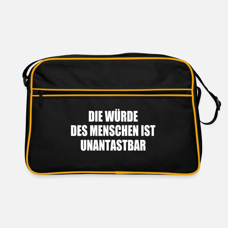 die würde des menschen ist unantastbar Retro Tasche