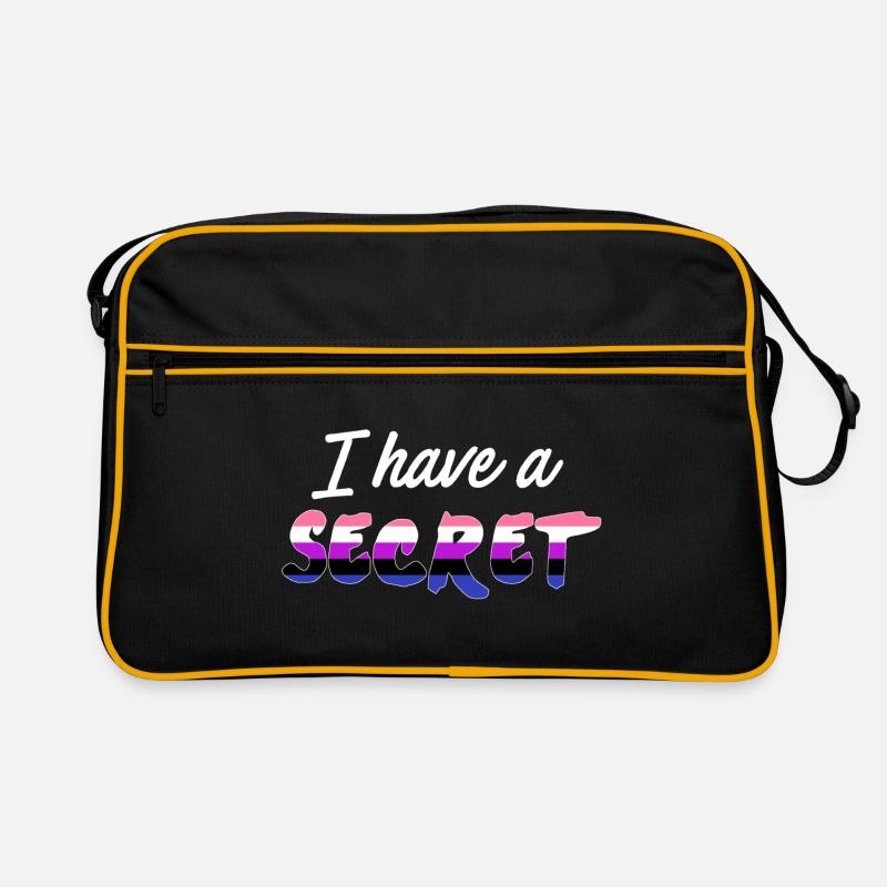 Ich habe ein Geheimnis, Genderfluid Retro Tasche