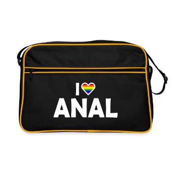 I love anal - Sac Retro - noir/or - Devant