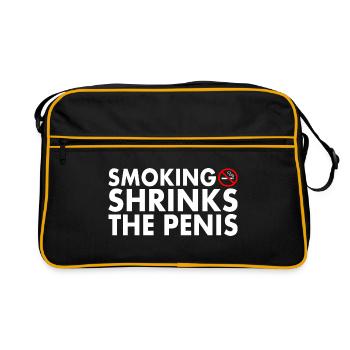 Smoking shrinks the penis - Retro Bag - black/gold - Front
